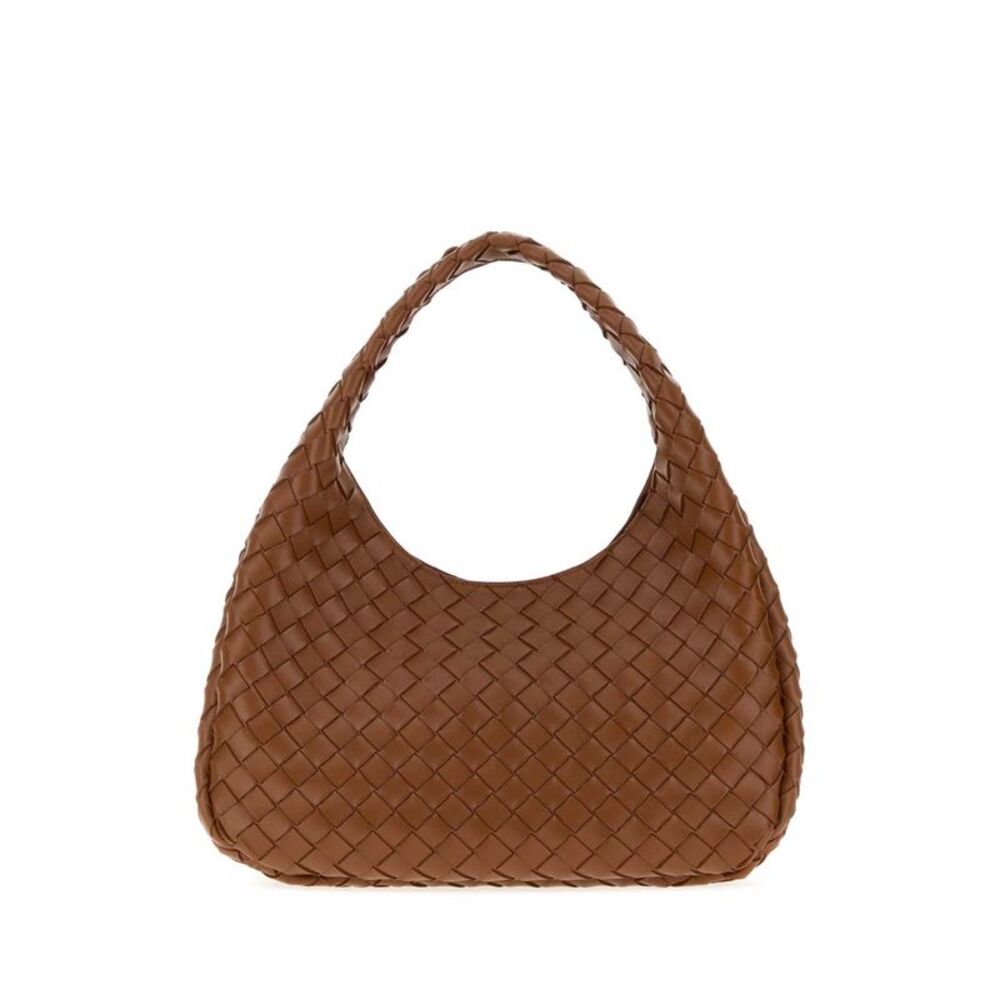 Bottega Veneta Women Caramel Leather Campana Shoulder Bag
